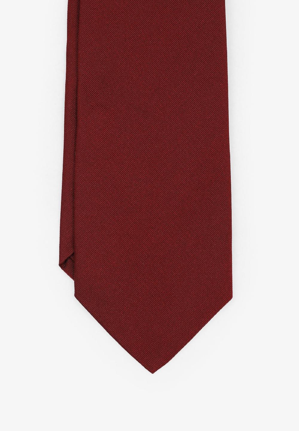 Scalpers PLAIN SEVEN-FOLD TIE BURGUNDY