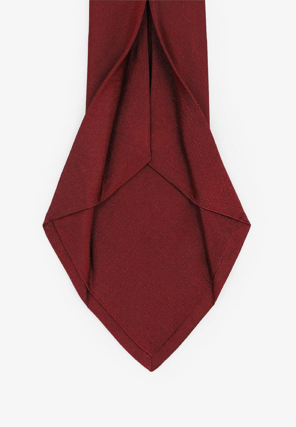 Scalpers PLAIN SEVEN-FOLD TIE BURGUNDY