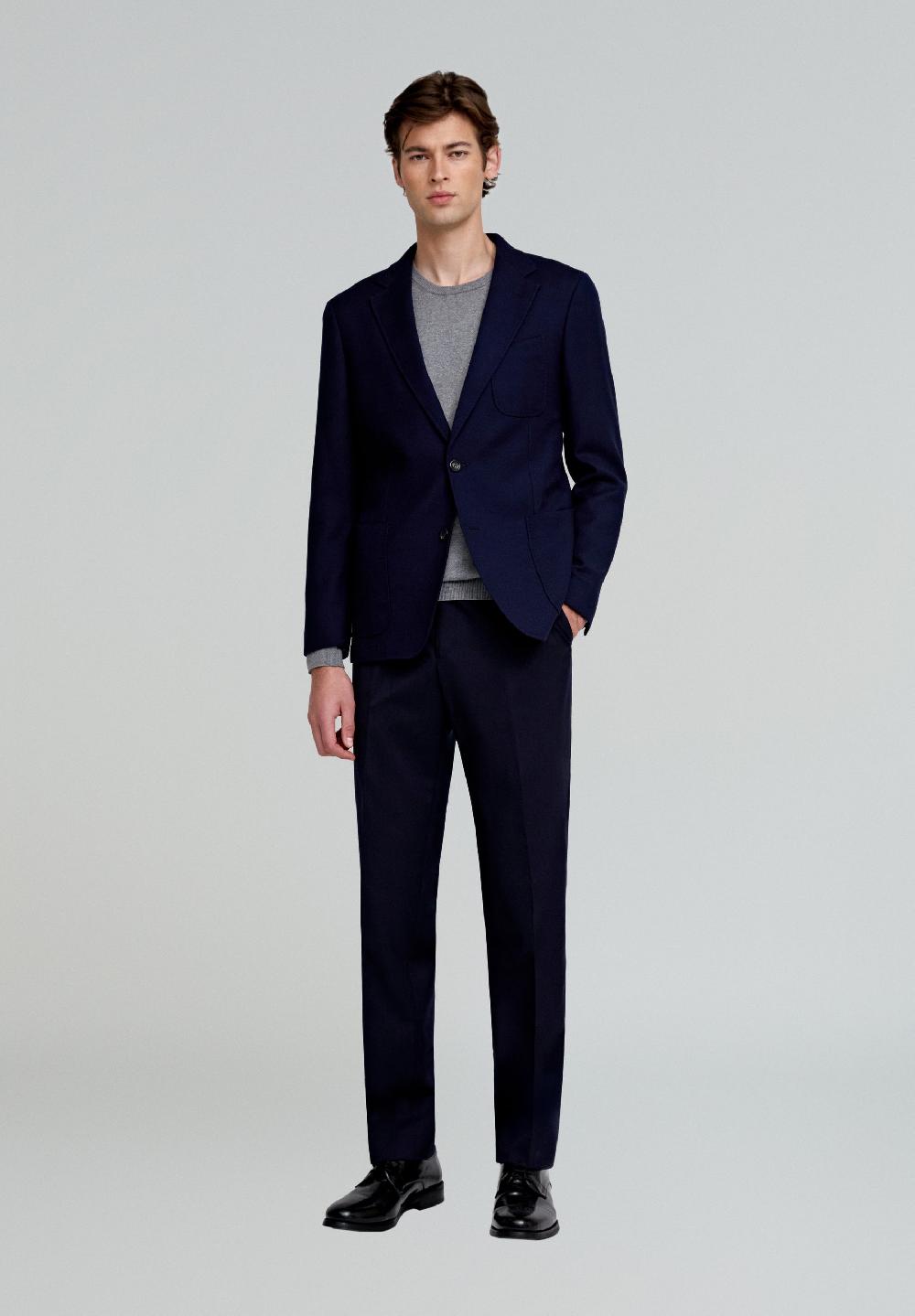 Scalpers PLAIN WOOL BLAZER NAVY
