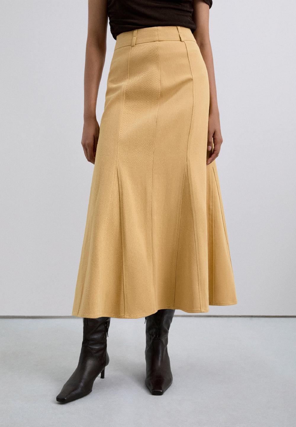 Scalpers PLEATED SKIRT MUSTARD