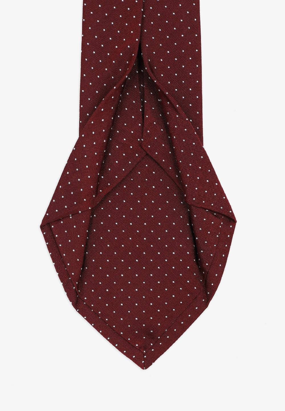 Scalpers POLKA DOT SEVEN-FOLD TIE BURGUNDY