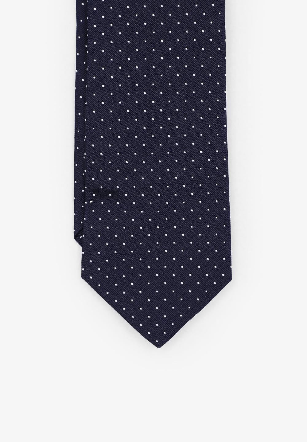 Scalpers POLKA DOT SEVEN-FOLD TIE NAVY