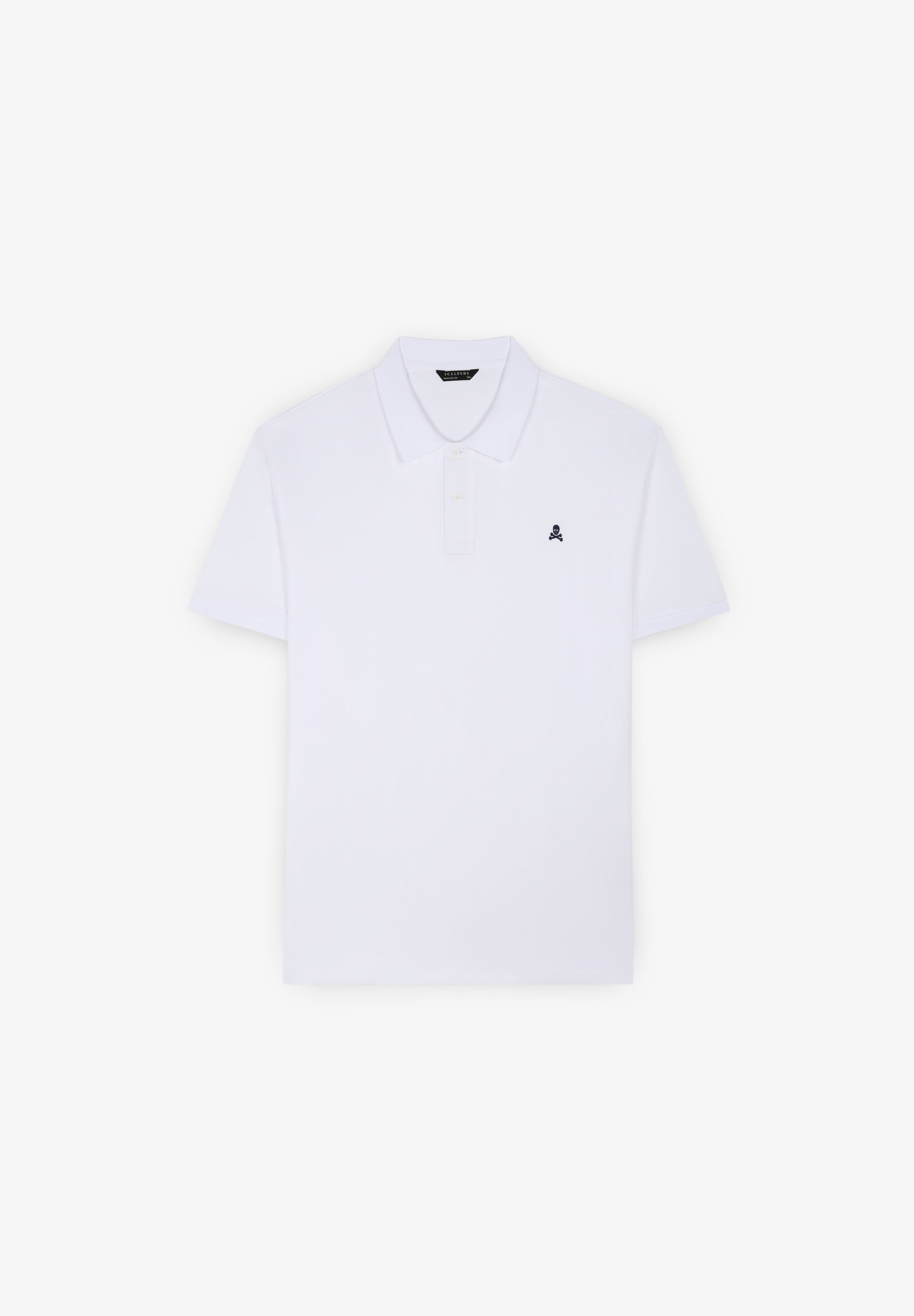 Scalpers POLO BÁSICO CALAVERA CONTRASTE WHITE