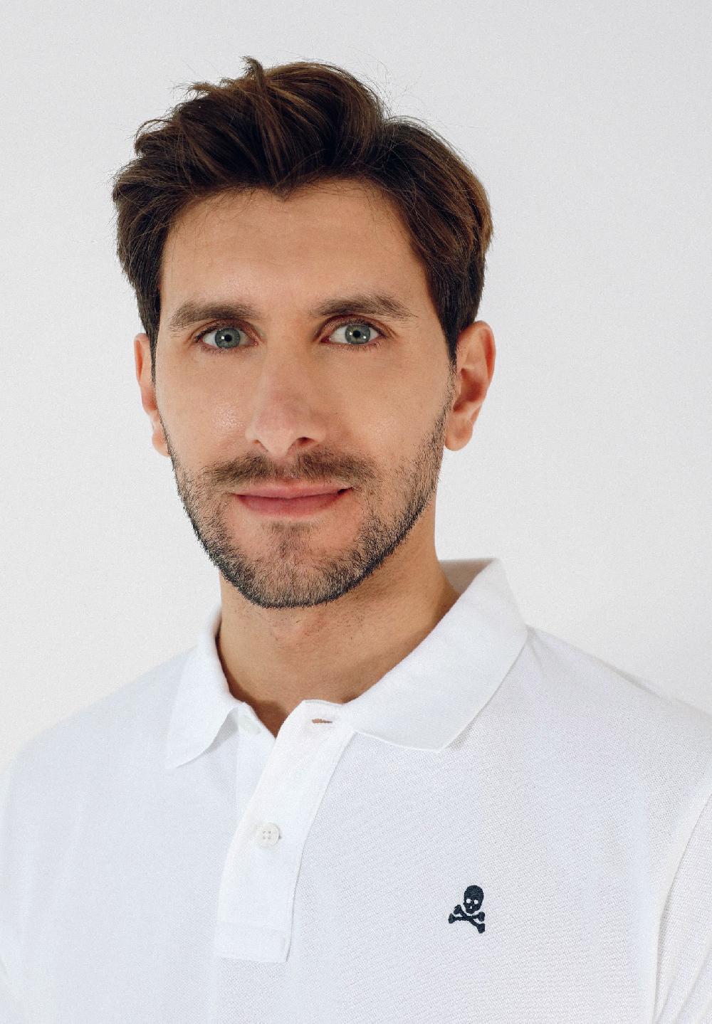 Scalpers POLO BÁSICO CALAVERA CONTRASTE WHITE