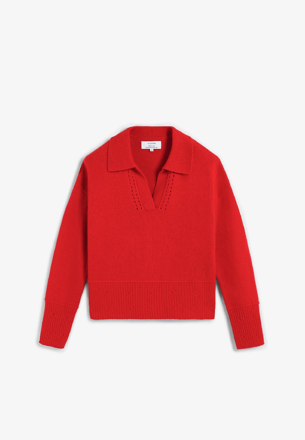Scalpers POLO JUMPER WITH EMBOSSED DETAILS