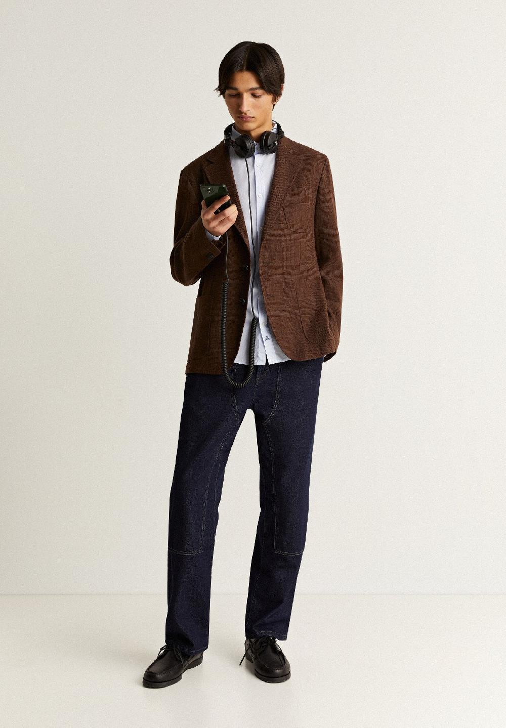 Scalpers PRINCE OF WALES CHECK BLAZER BROWN CHECK