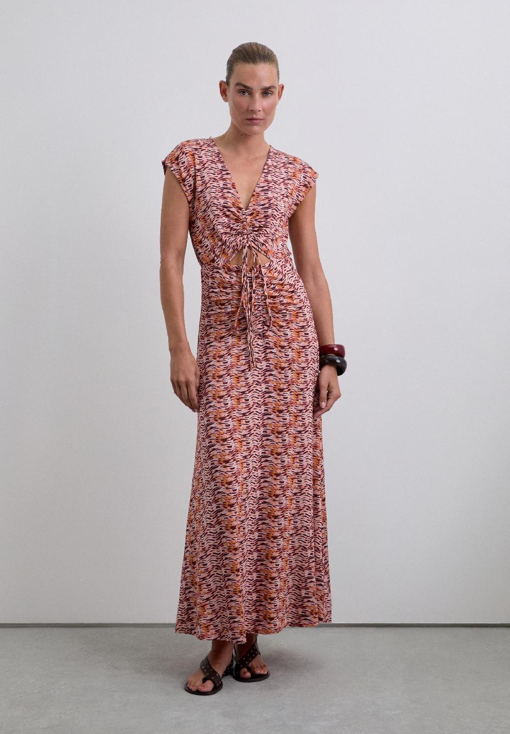 Scalpers PRINTED CUT-OUT DRESS ANIMAL PRINT