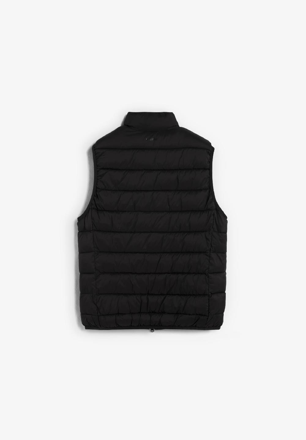 Scalpers PUFFER GILET WITH SKULL ANTHRACITE