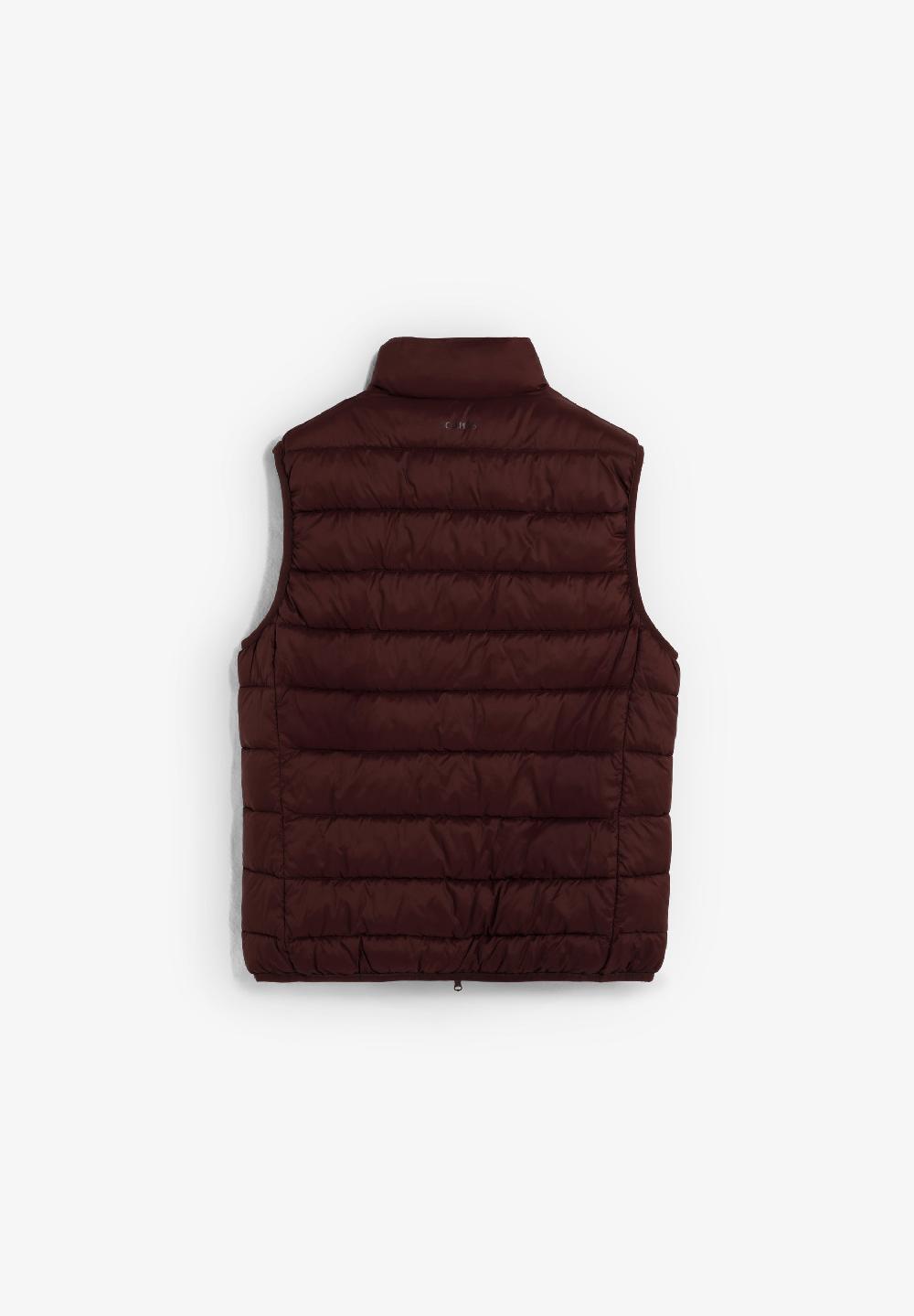 Scalpers PUFFER GILET WITH SKULL BURGUNDY