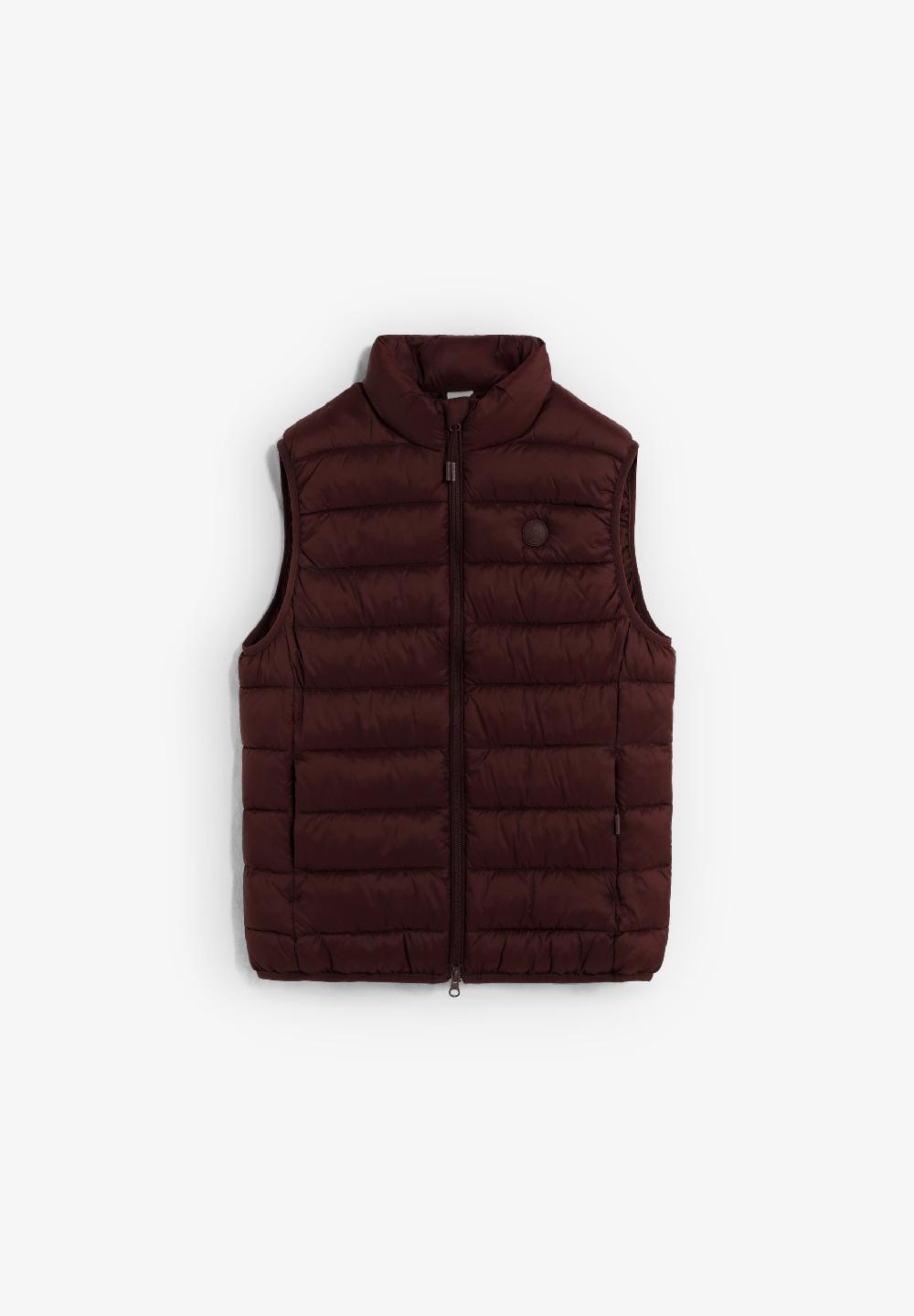 scalpers PUFFER GILET WITH SKULL BURGUNDY