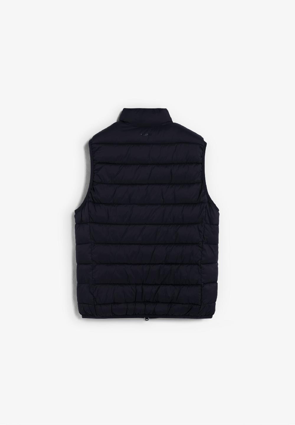 Scalpers PUFFER GILET WITH SKULL DARK NAVY