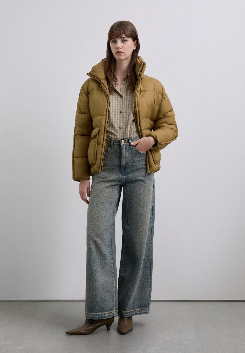 Scalpers PUFFER JACKET WITH POCKETS MUSTARD