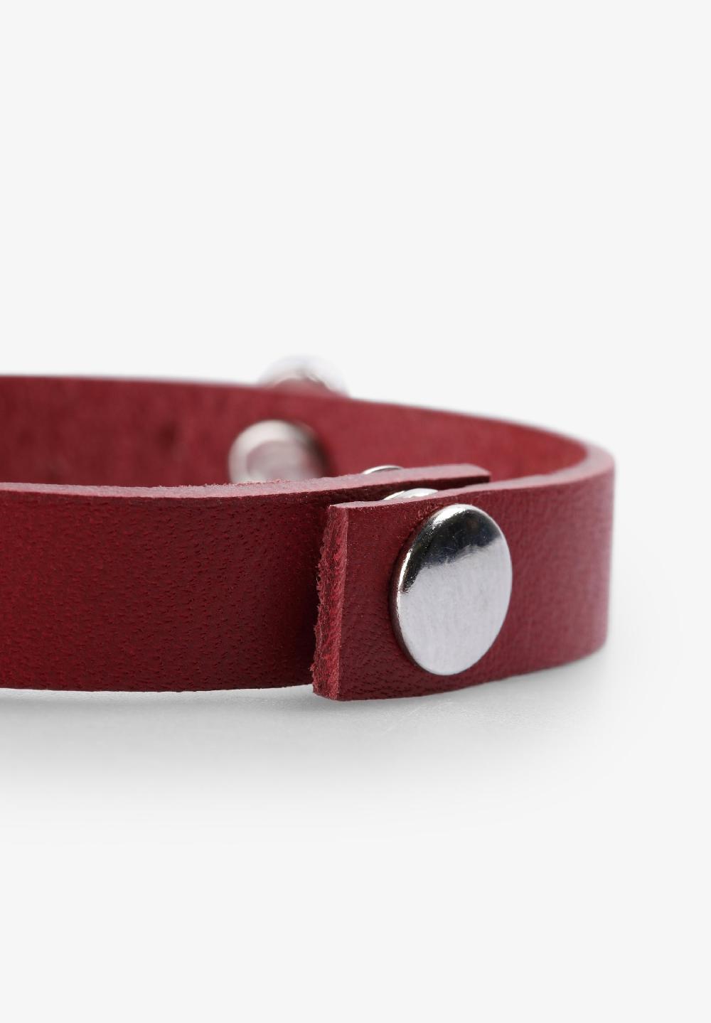 Scalpers PULSERA CALAVERAS TACHAS BURGUNDY