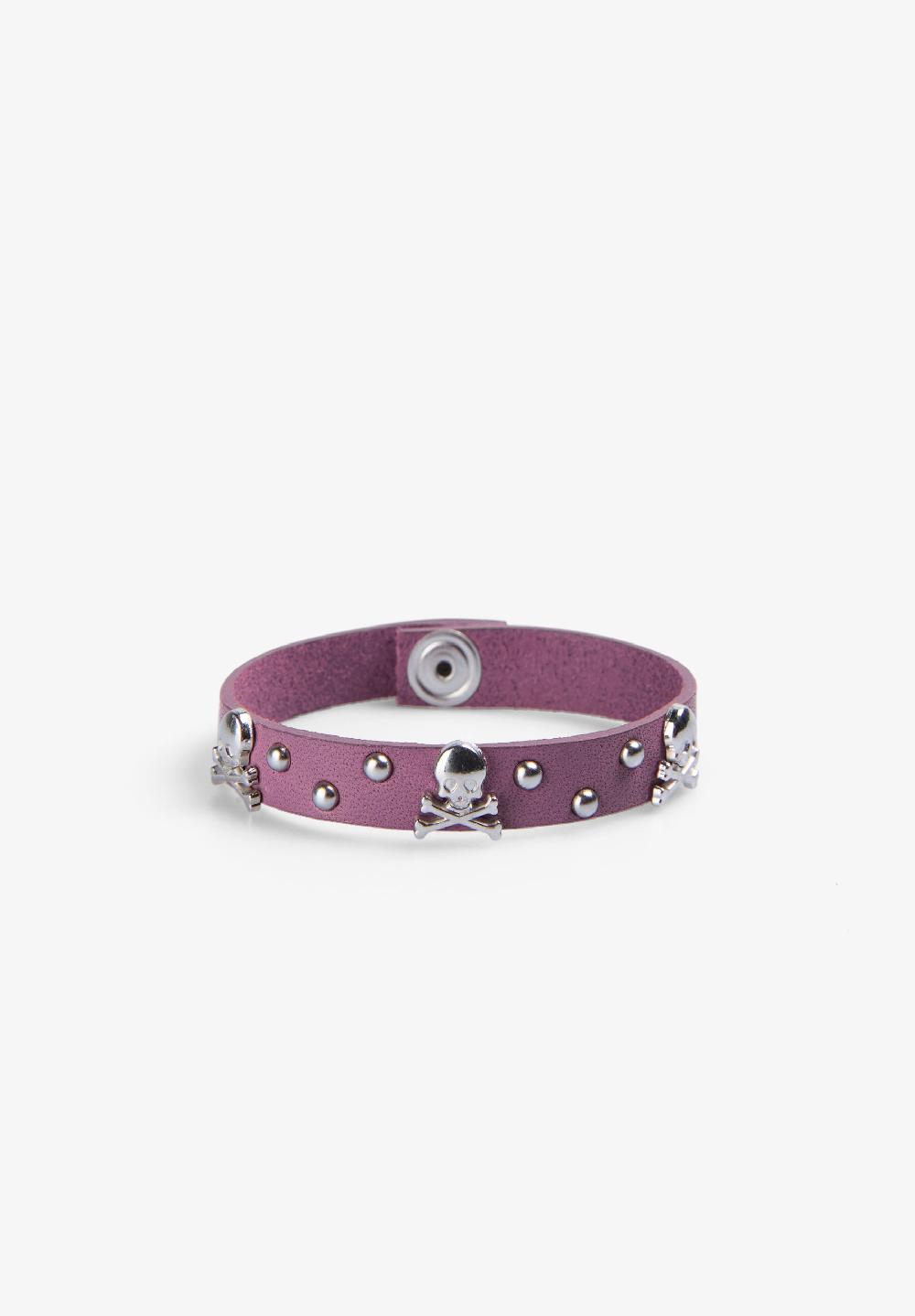 scalpers PULSERA CALAVERAS TACHAS LILAC