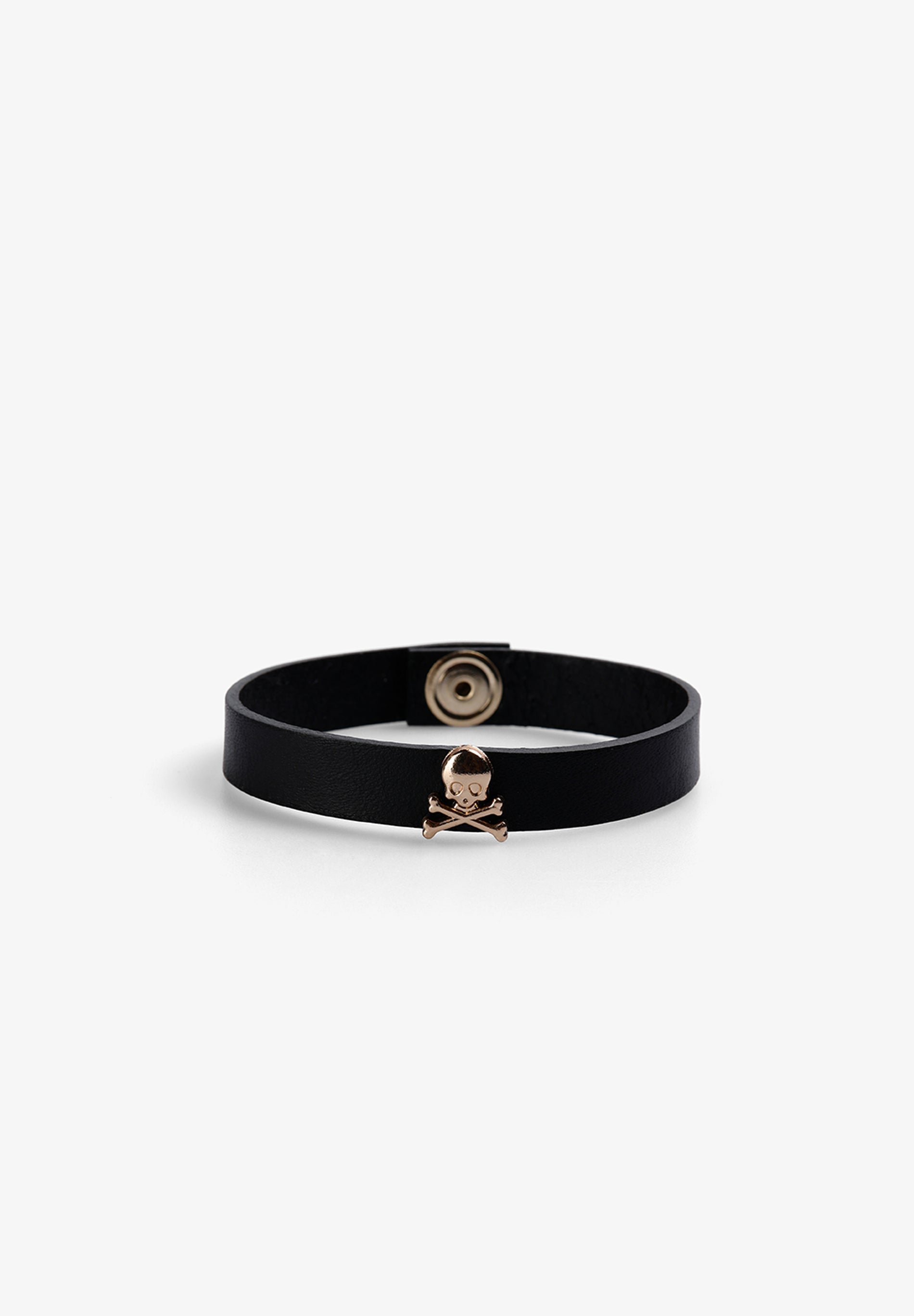 Scalpers PULSERA PIEL CALAVERAS BLACK
