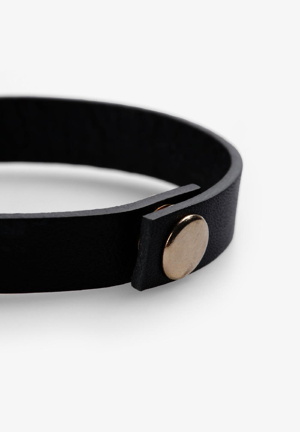 Scalpers PULSERA PIEL CALAVERAS BLACK