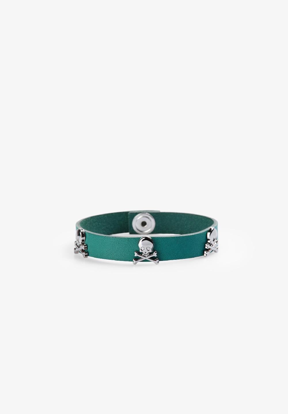 scalpers PULSERA PIEL CALAVERAS BLUE