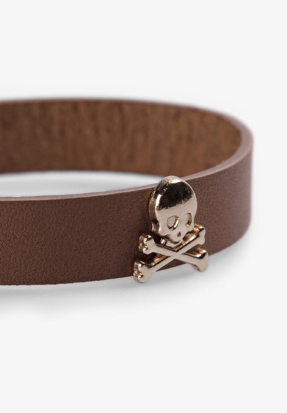 Scalpers PULSERA PIEL CALAVERAS CAMEL