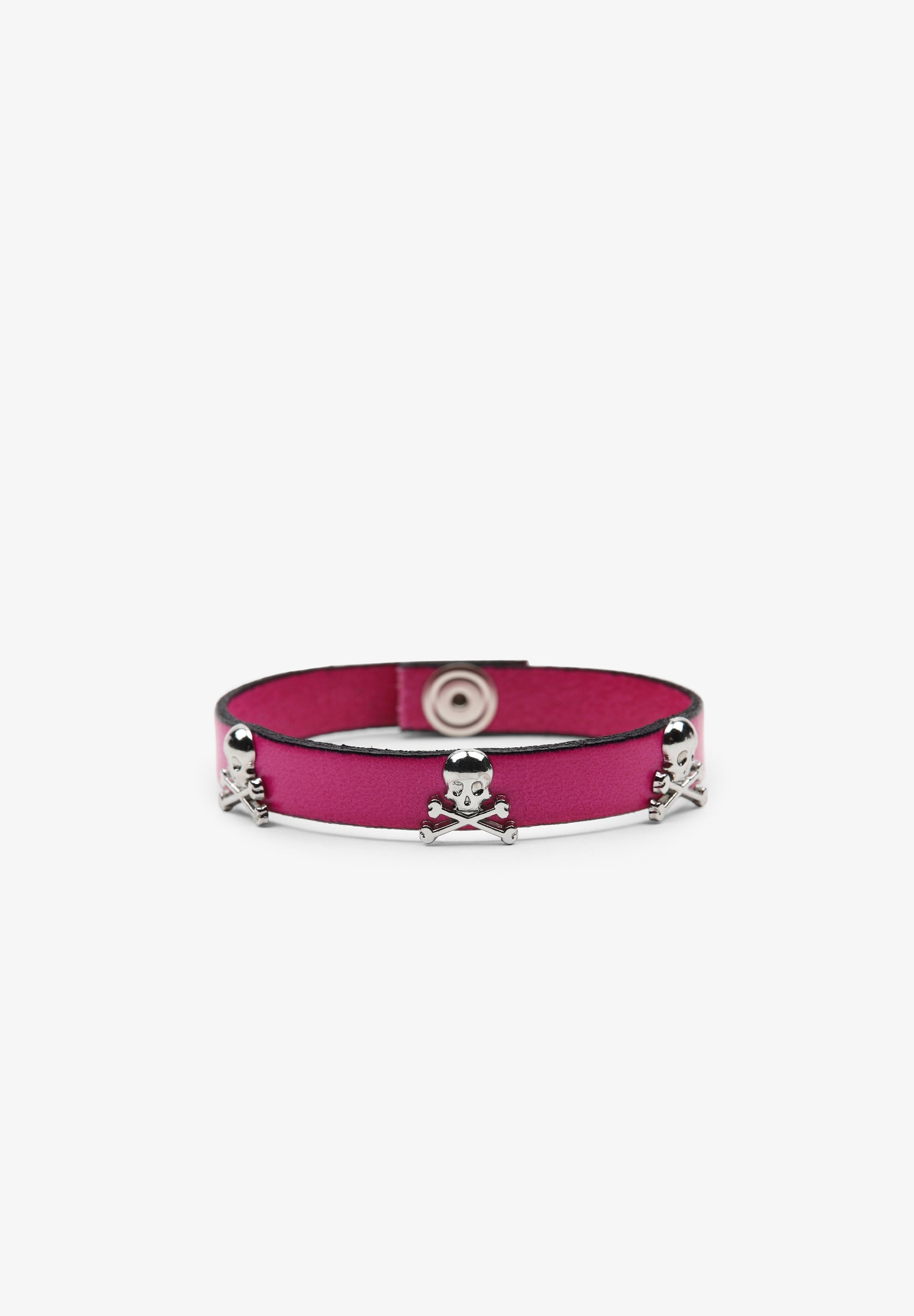 Scalpers PULSERA PIEL CALAVERAS PINK
