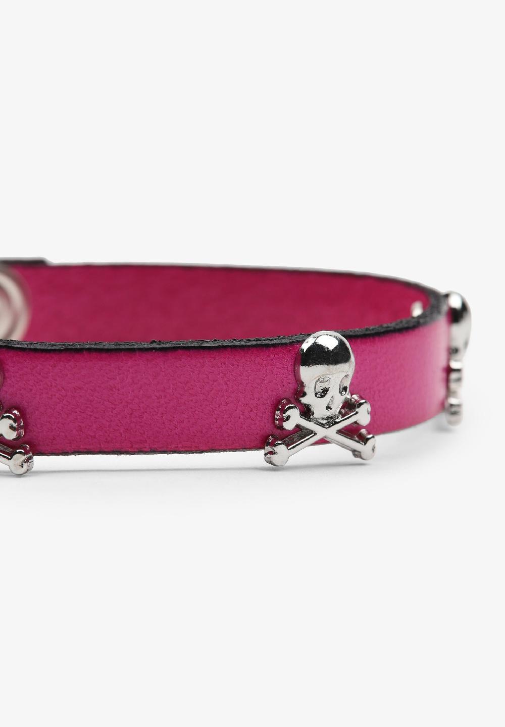 Scalpers PULSERA PIEL CALAVERAS PINK