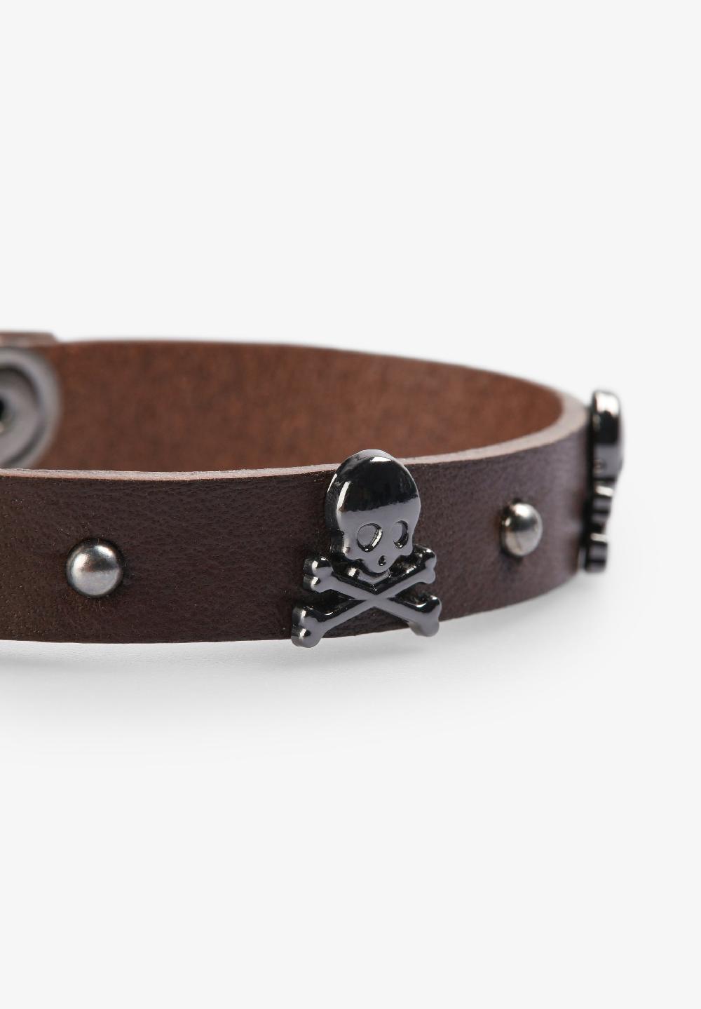 Scalpers PULSERA TACHAS CALAVERAS BROWN