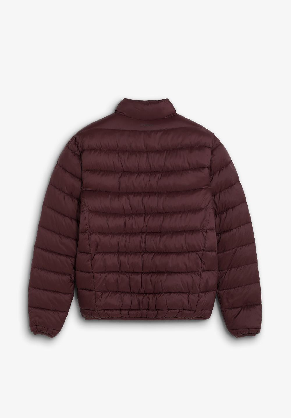 Scalpers QUILTED JACKET WITH SKULL DETAIL BURGUNDY