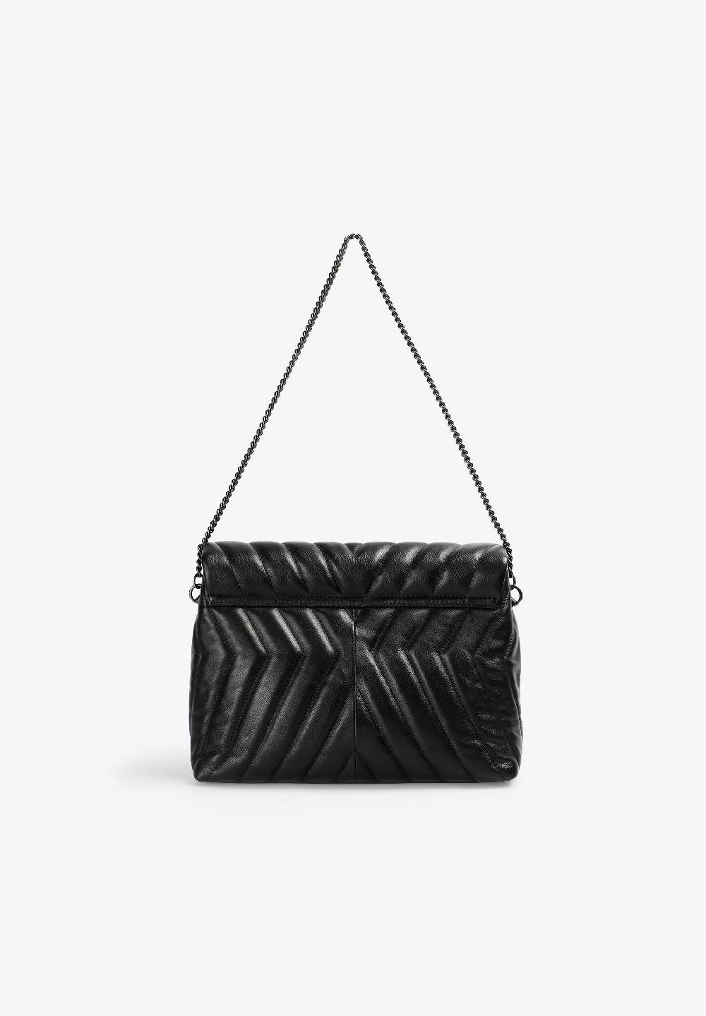 Scalpers QUILTED LEATHER BAG BLACK