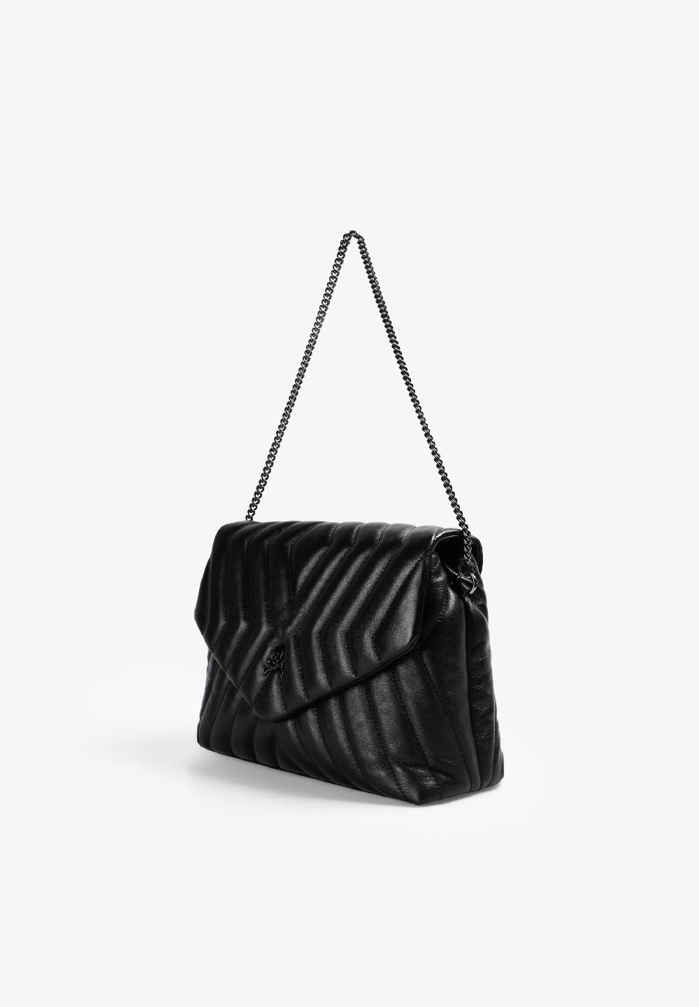 Scalpers QUILTED LEATHER BAG BLACK