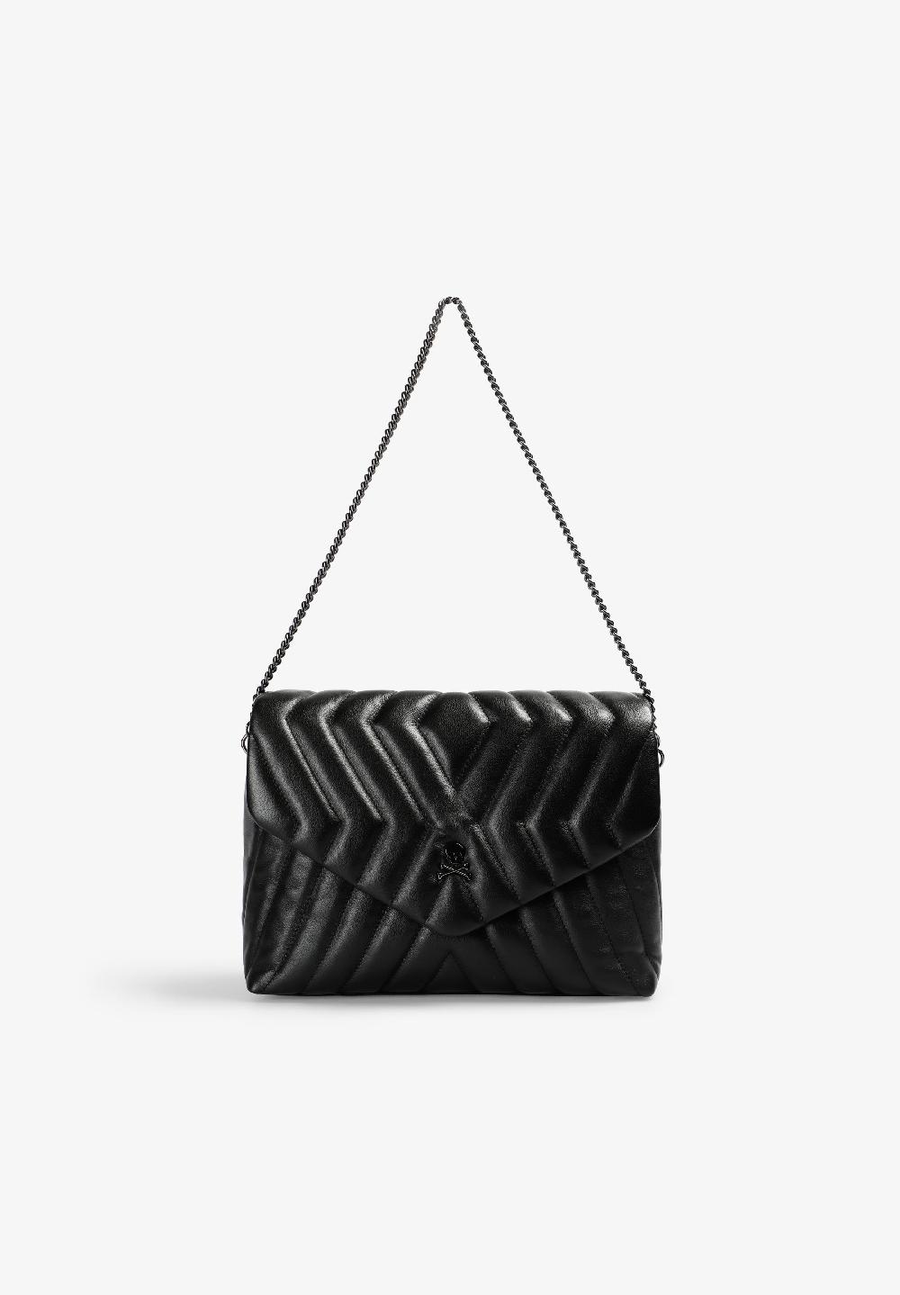 Scalpers QUILTED LEATHER BAG BLACK