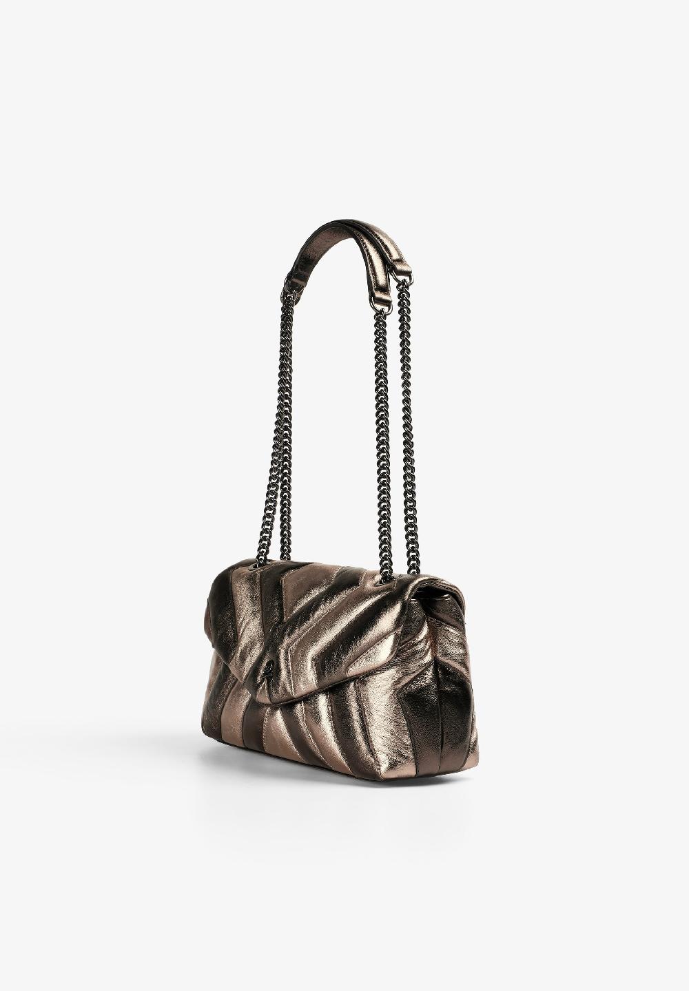 Scalpers QUILTED MINI LEATHER BAG BRONZE