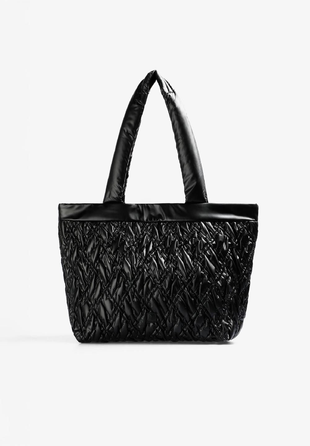 Scalpers QUILTED SKULL TOTE BAG BLACK