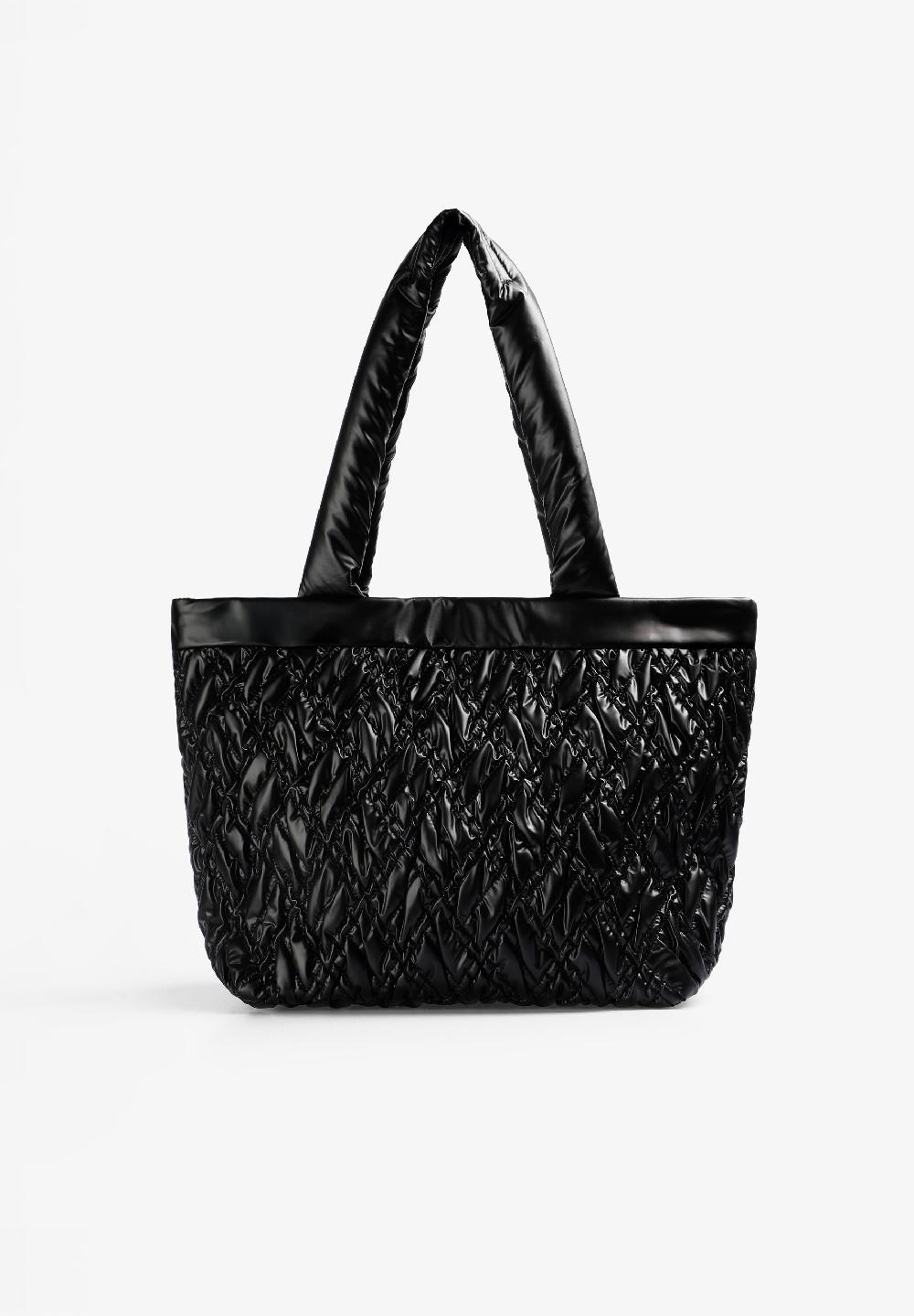 Scalpers QUILTED SKULL TOTE BAG BLACK