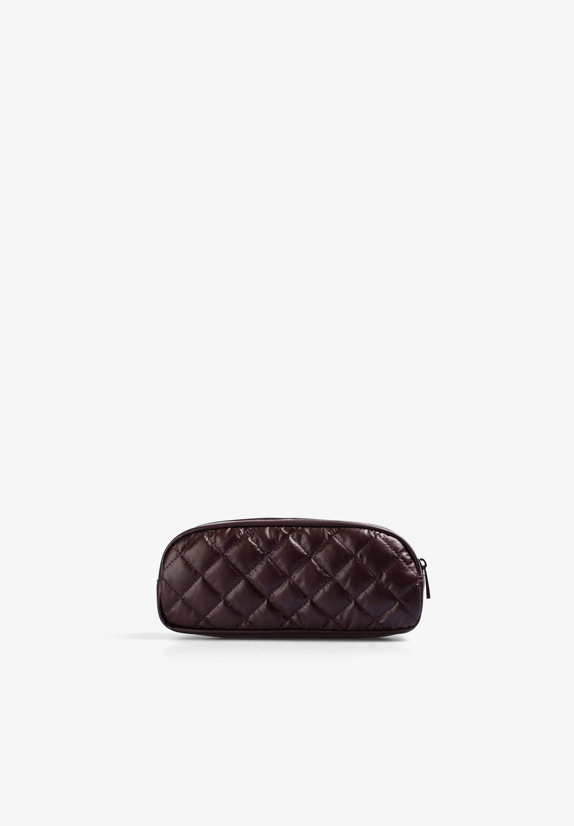 Scalpers QUILTED TOILETRY BAG WITH SKULL BURGUNDY