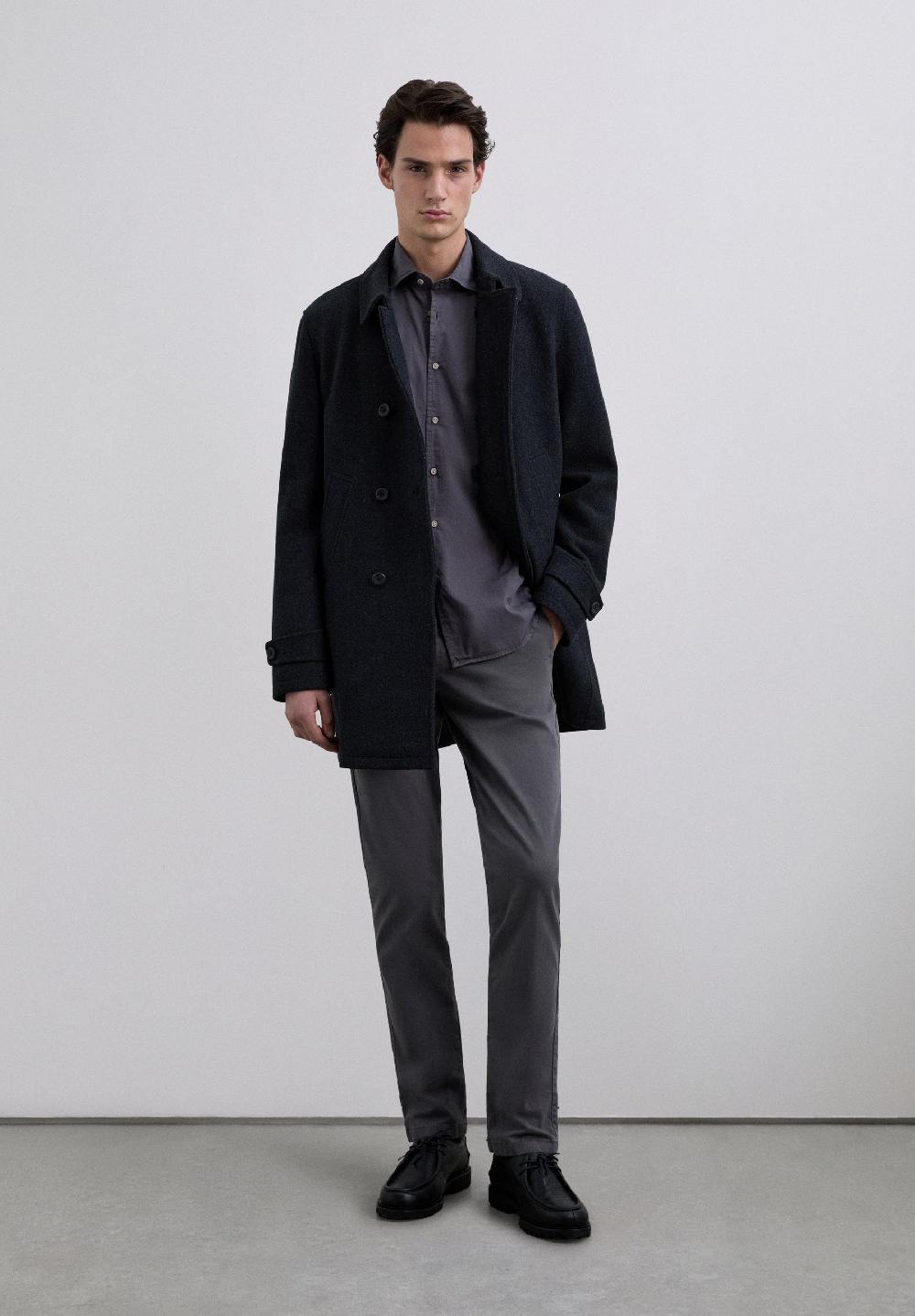 Scalpers REGULAR FIT EMBROIDERED SHIRT ANTHRACITE