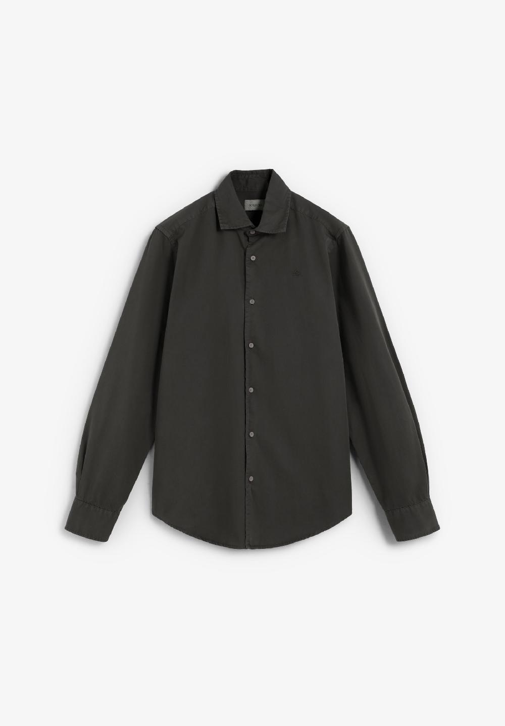 scalpers REGULAR FIT EMBROIDERED SHIRT ANTHRACITE