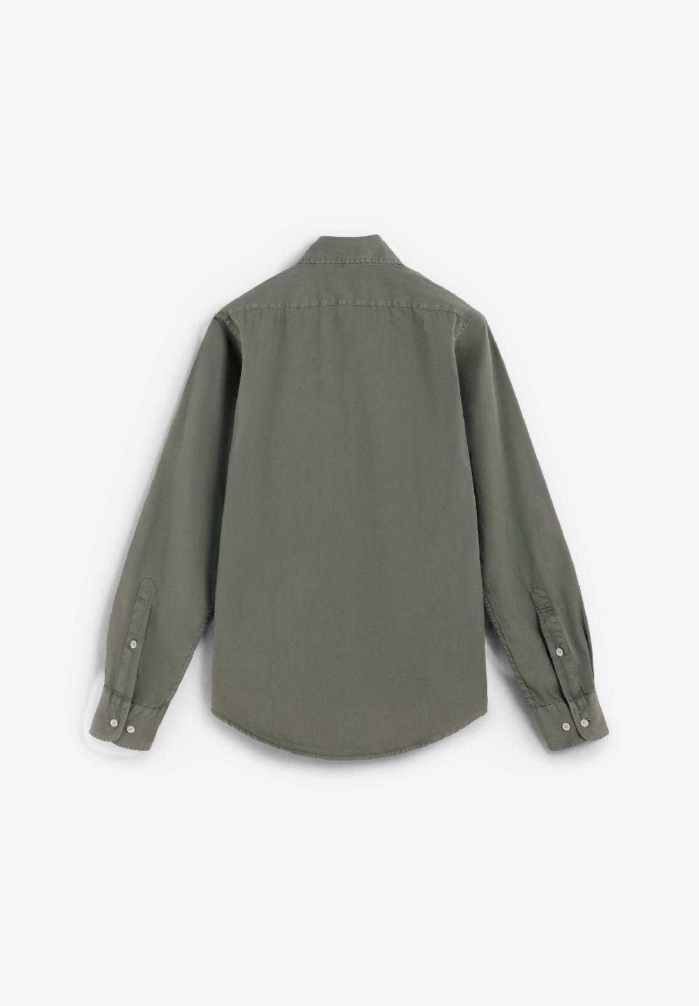 Scalpers REGULAR FIT EMBROIDERED SHIRT DARK KHAKI