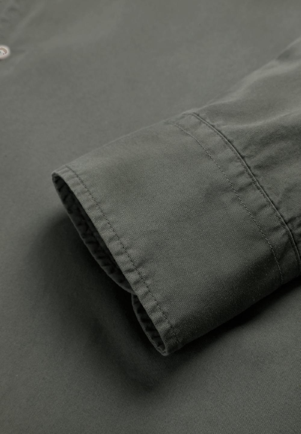 Scalpers REGULAR FIT EMBROIDERED SHIRT DARK KHAKI