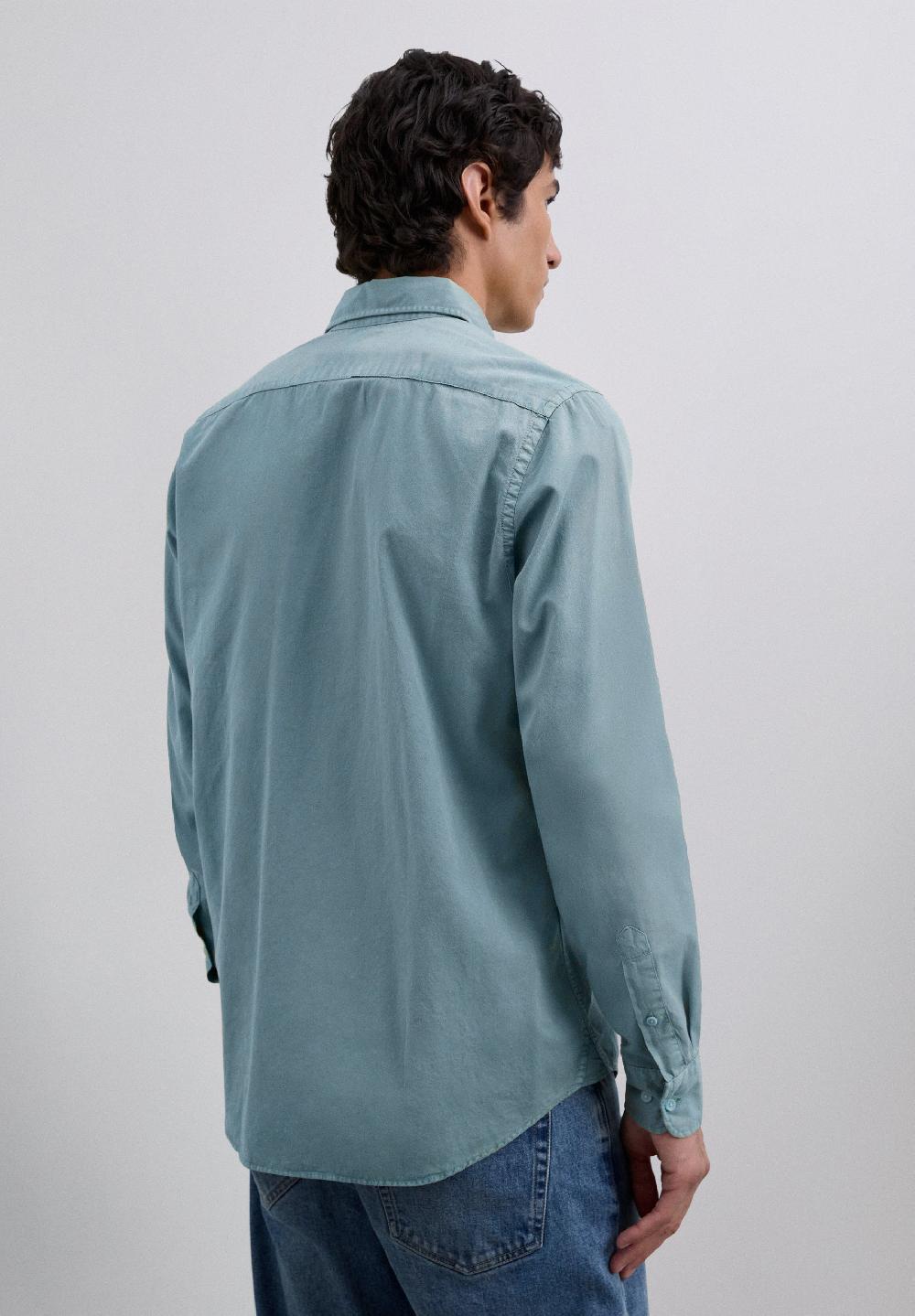 Scalpers REGULAR FIT EMBROIDERED SHIRT SKYBLUE