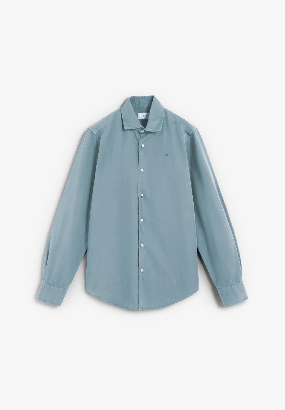 Scalpers REGULAR FIT EMBROIDERED SHIRT SKYBLUE