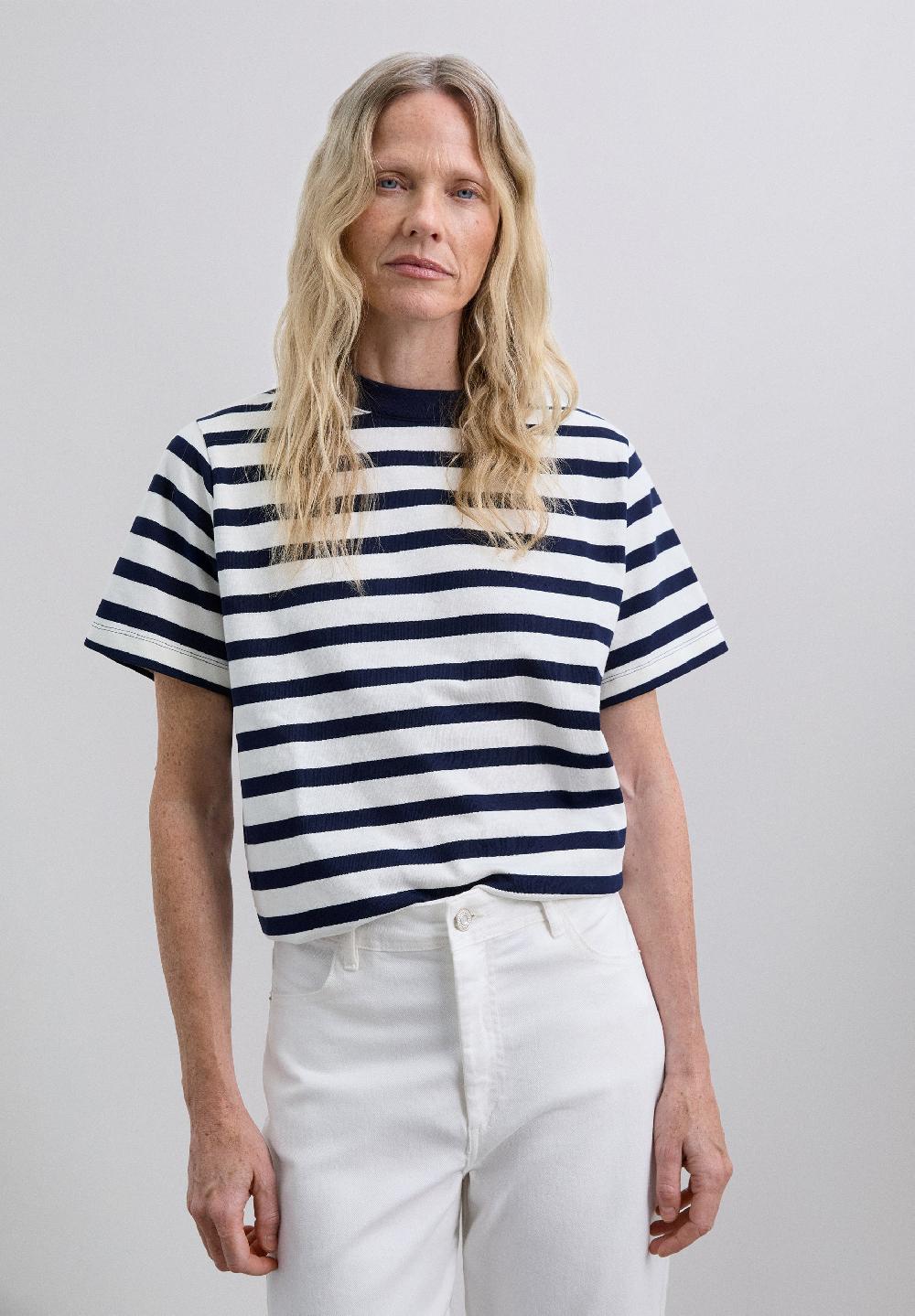 scalpers REGULAR FIT STRIPED T-SHIRT NAVY STRIPES