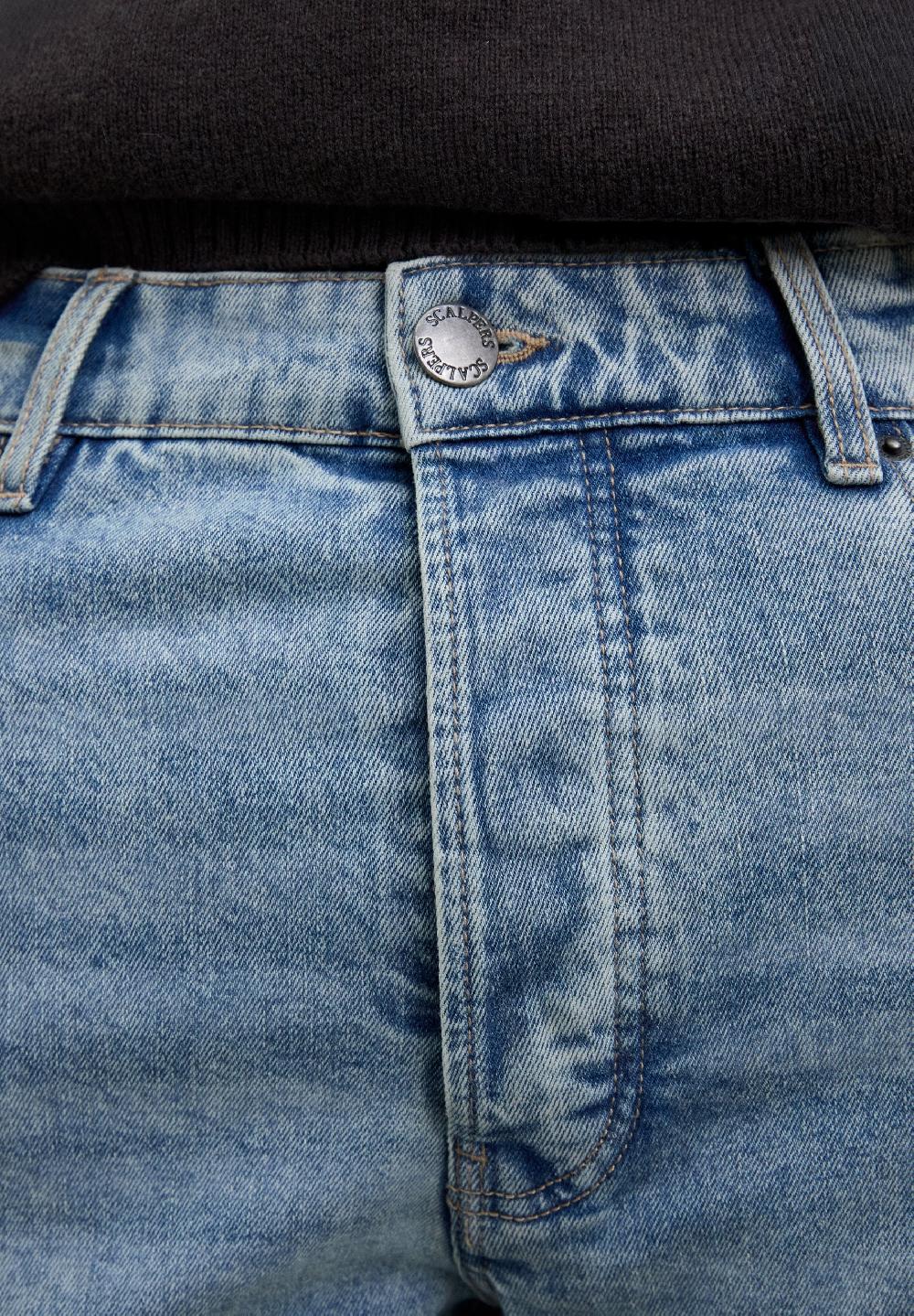 Scalpers REGULAR JEANS BLEACH DENIM
