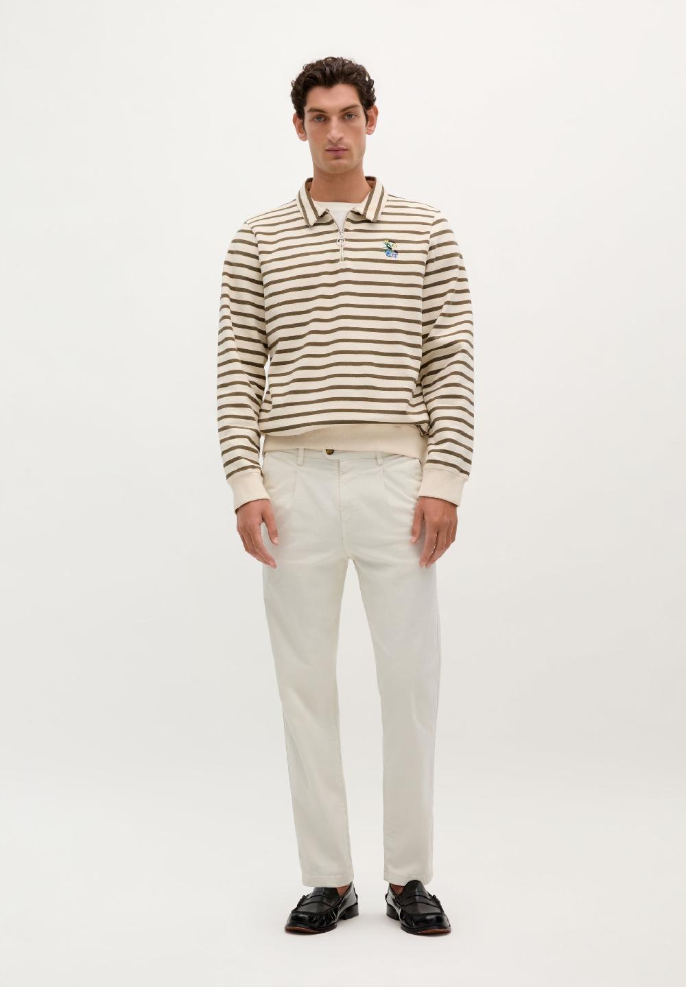 Scalpers RELAXED CHINO TROUSERS WITH DARTS CREAM