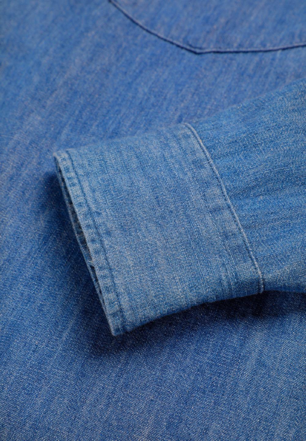 Scalpers RELAXED DENIM RESORT SHIRT BLUE DENIM