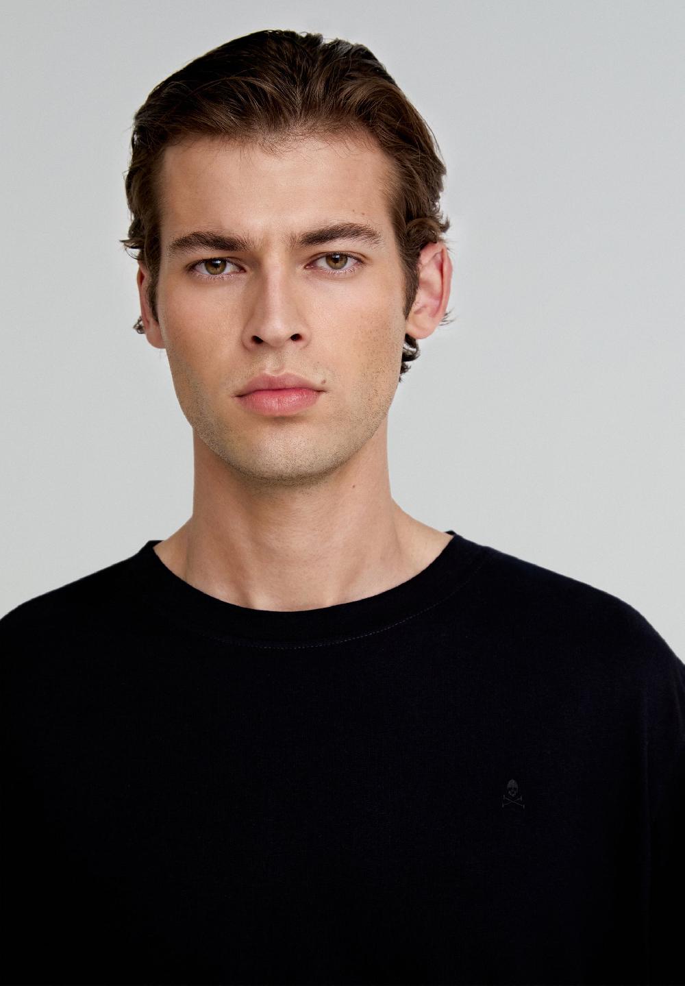 Scalpers RELAXED FIT SKULL BASIC T-SHIRT DARK NAVY