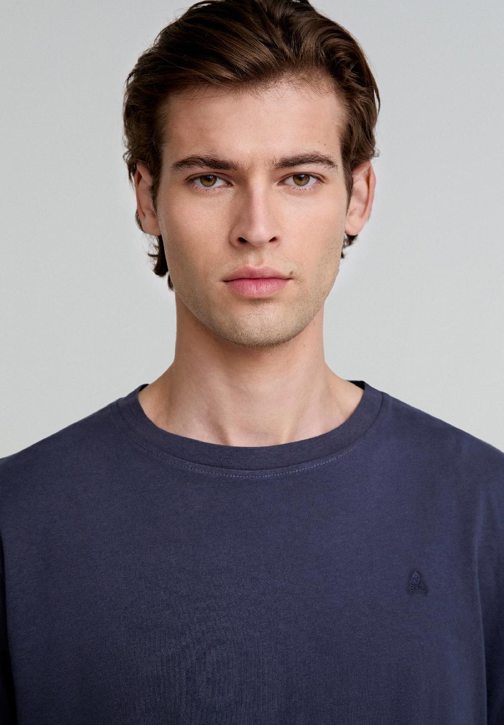 Scalpers RELAXED FIT SKULL BASIC T-SHIRT NAVY