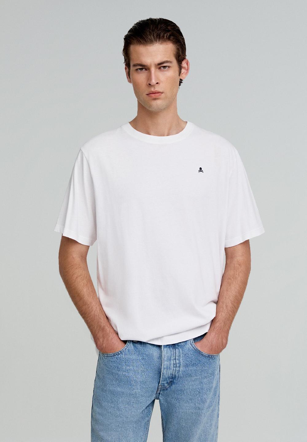 Scalpers RELAXED FIT SKULL BASIC T-SHIRT WHITE