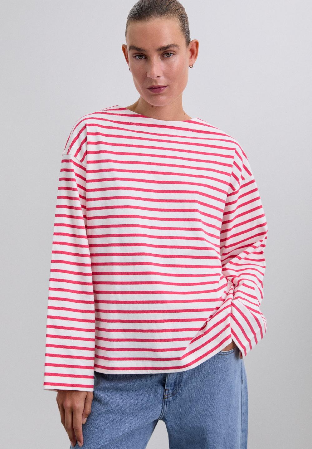 scalpers RELAXED FIT STRIPED T-SHIRT CORAL STRIPES