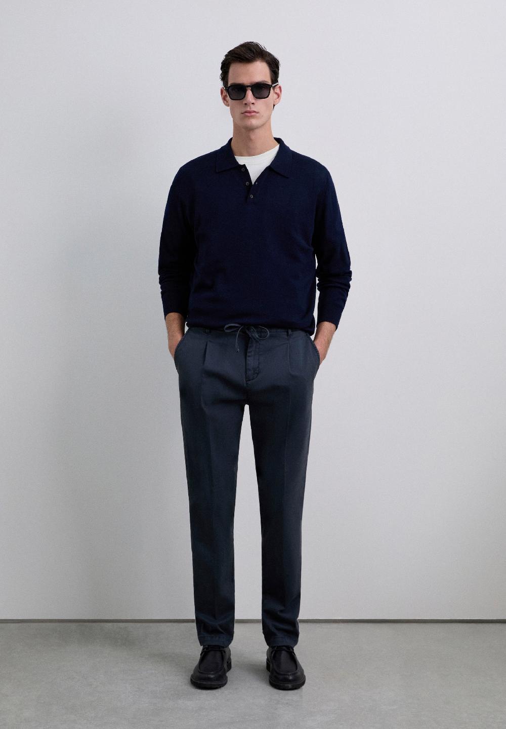 scalpers RELAXED FIT TROUSERS DARK NAVY