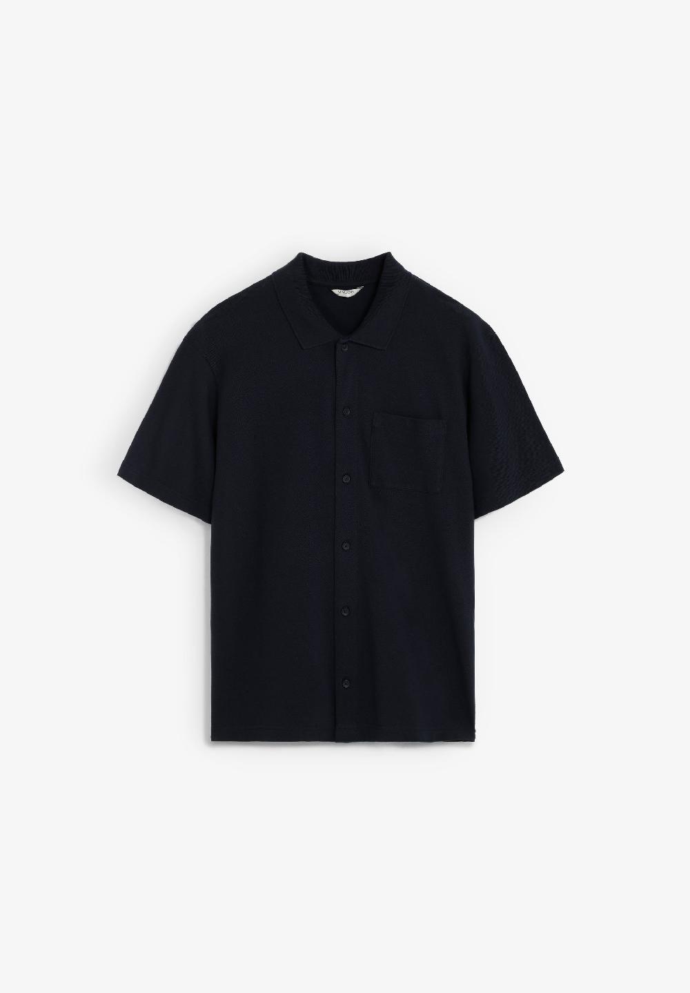 Scalpers RELAXED PIQUÉ POLO CARDIGAN DARK NAVY