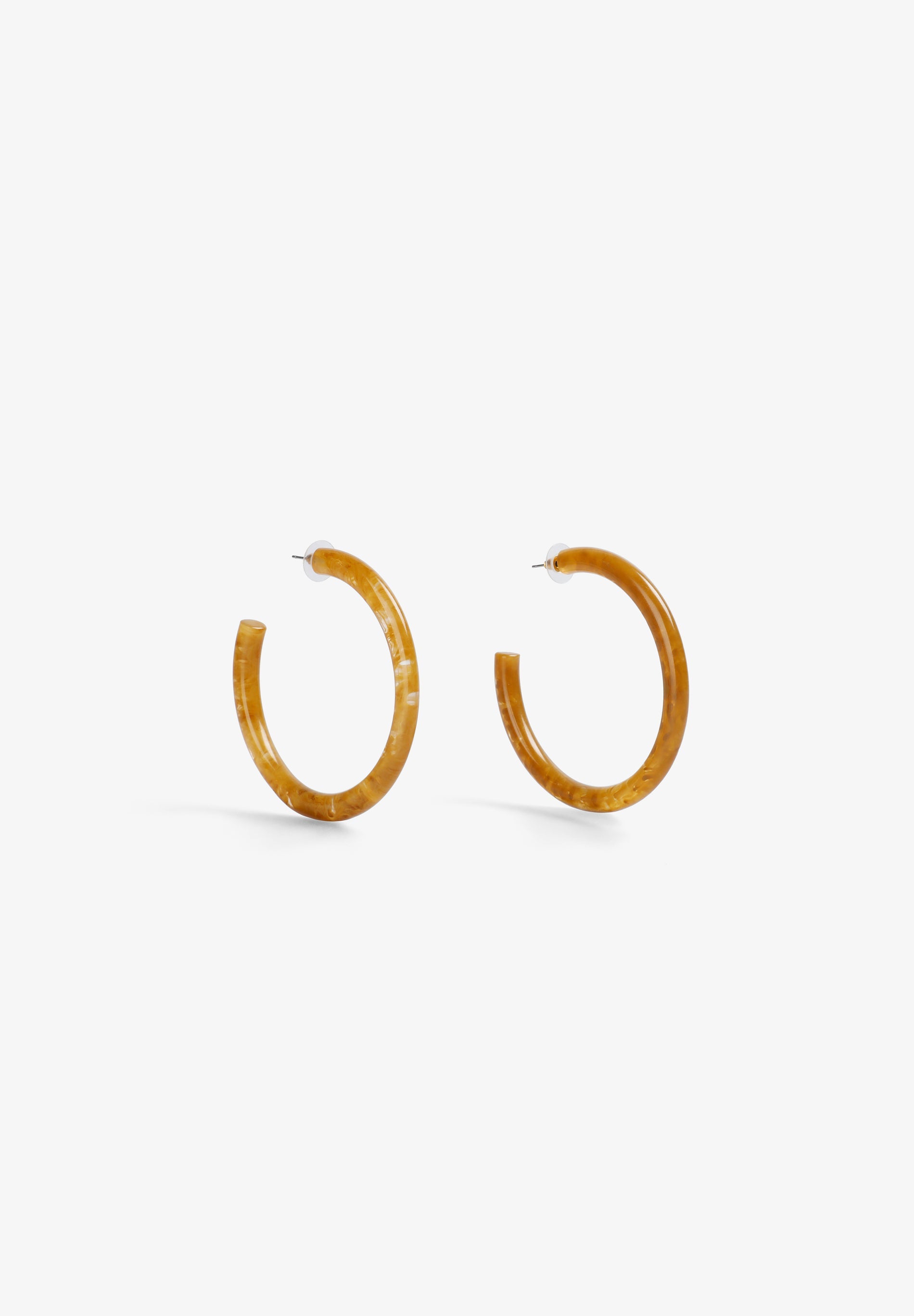 Scalpers RESIN EARRINGS HOOP OLIVE